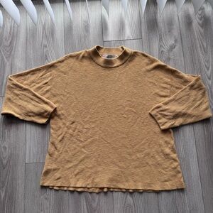 Free People Tan Crew Neck Sweater